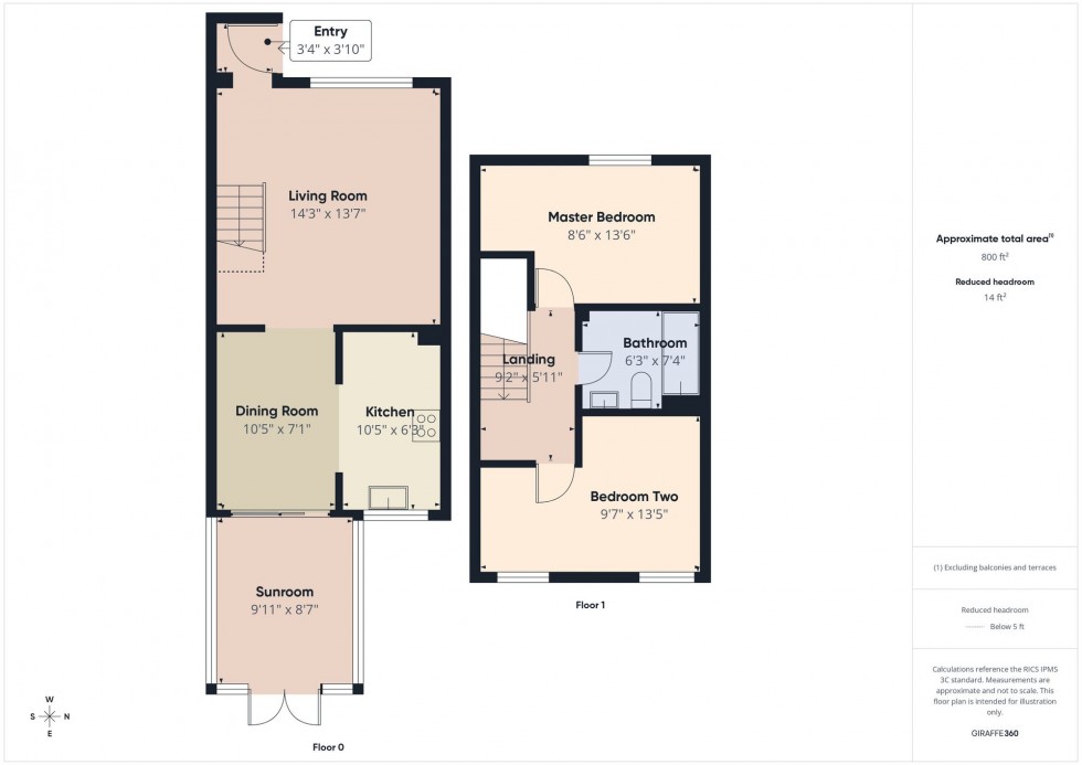 Floorplan for Huscarle Way, Tilehurst, RG31