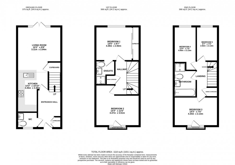 Floorplan for Maine Street, Reading, RG2