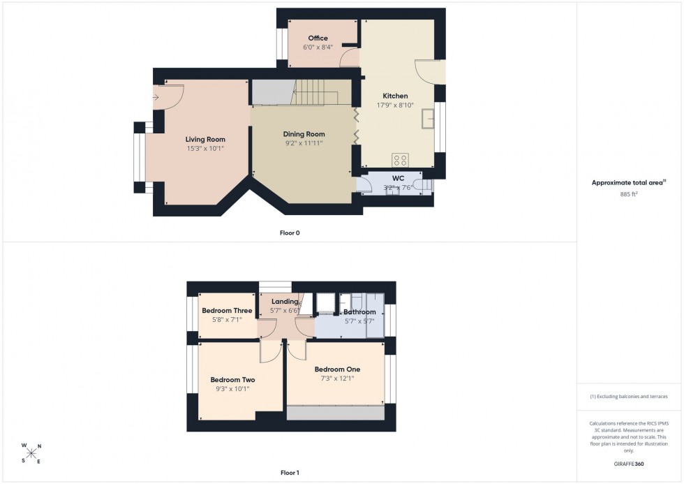 Floorplan for Grasmere Avenue, Tilehurst, RG30