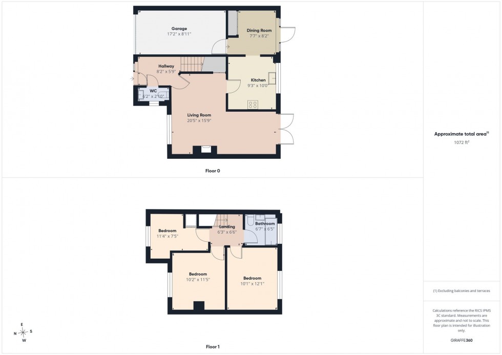 Floorplan for Elveden Close, Lower Earley, RG6