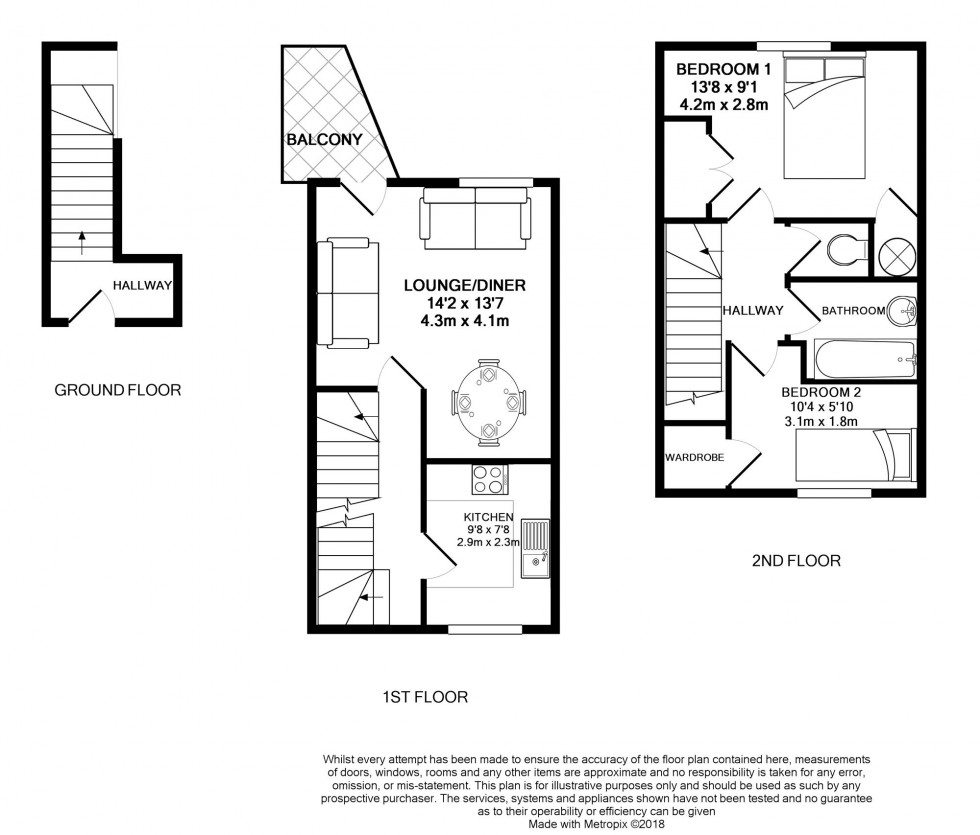 Floorplan for Parkside Road, READING, Berkshire