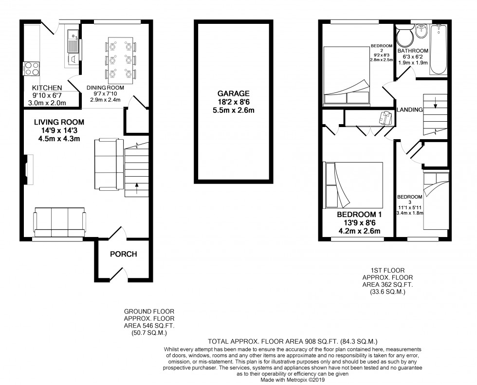 Floorplan for Tilehurst, Reading, Berkshire