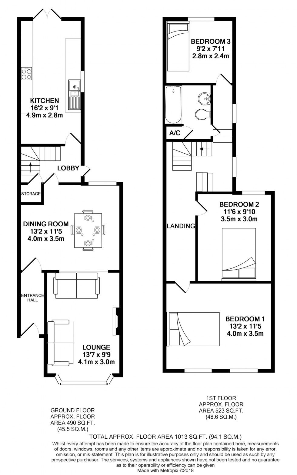 Floorplan for Tilehurst, Reading, Berkshire