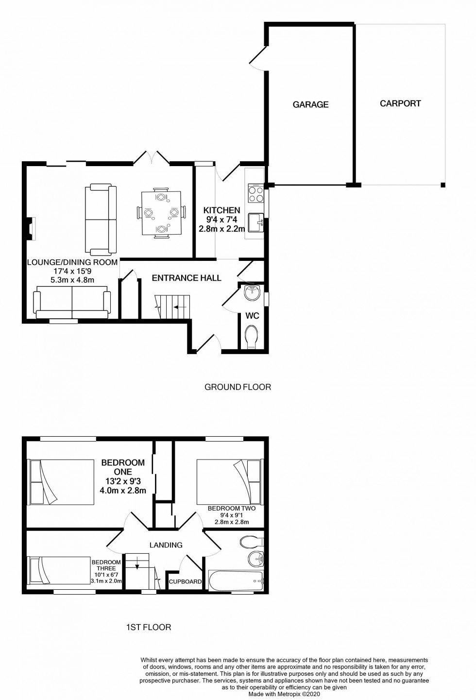 Floorplan for Calcot, Reading, Berkshire