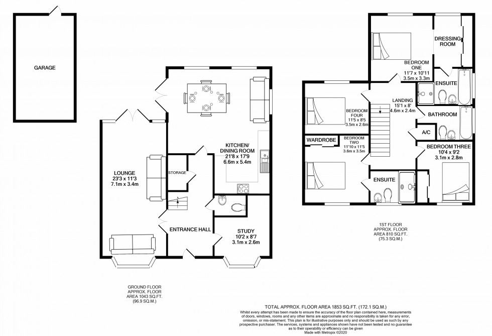 Floorplan for Calcot, Reading, Berkshire