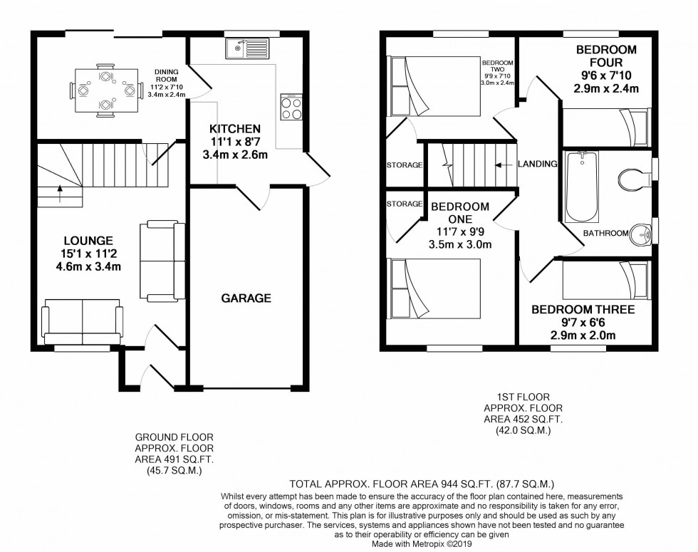 Floorplan for Calcot, Reading, Berkshire