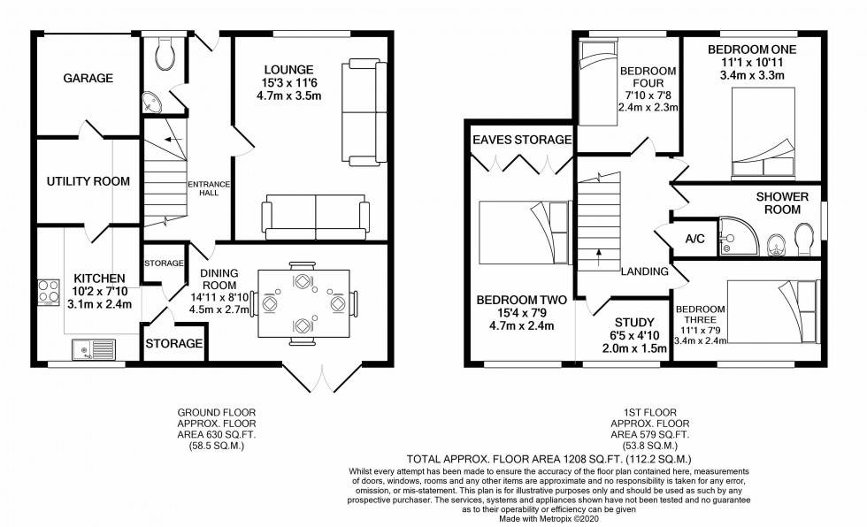 Floorplan for Calcot, Reading, Berkshire