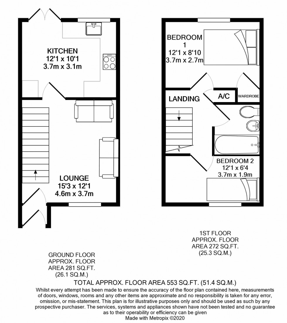 Floorplan for Calcot, Reading, Berkshire