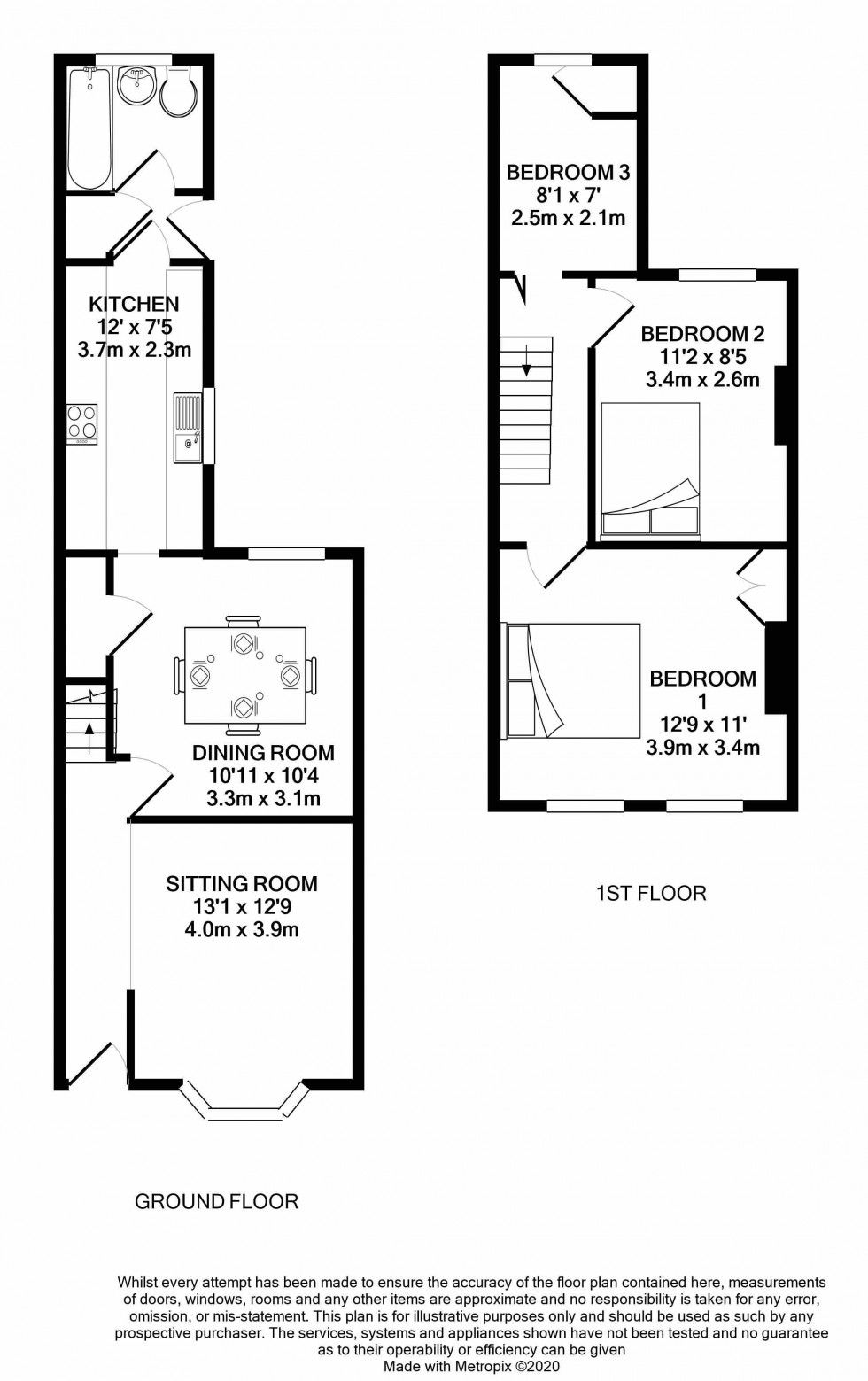 Floorplan for St Georges Road, Reading, Berkshire