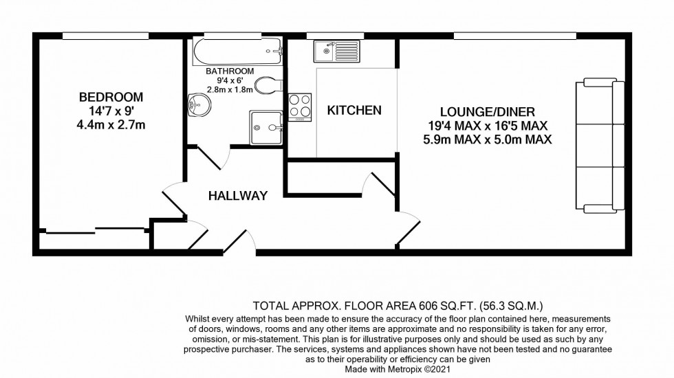Floorplan for Cheapside, Reading, Berkshire