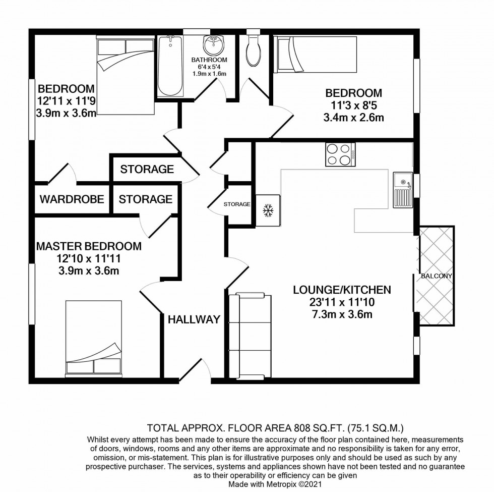 Floorplan for Tilehurst, Reading, Berkshire