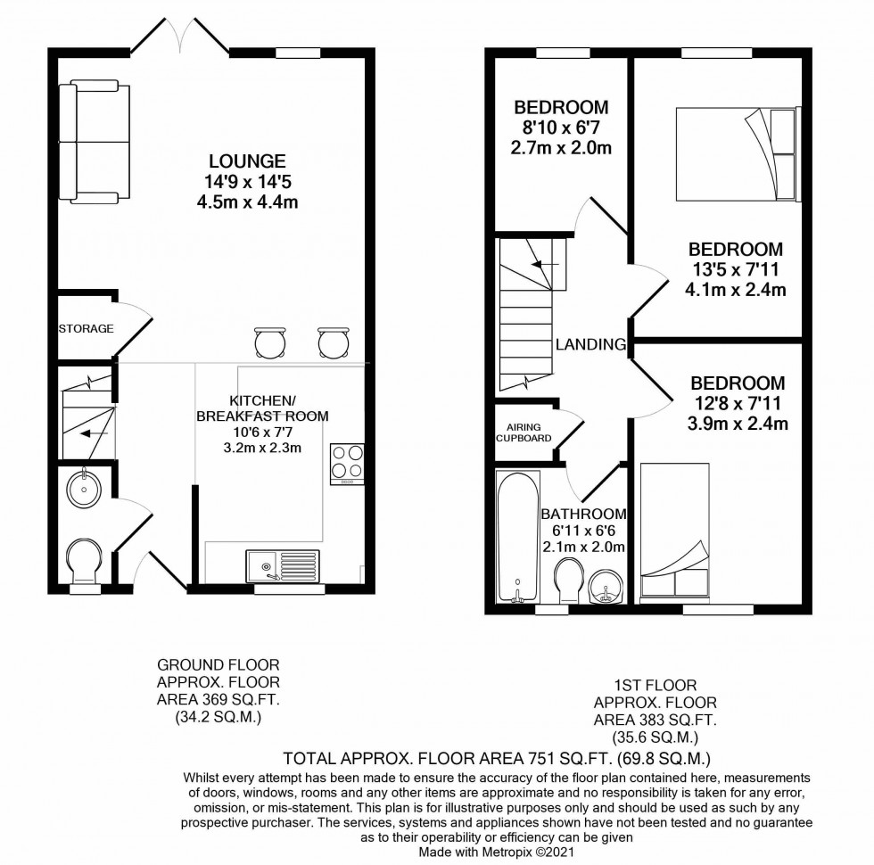 Floorplan for Tilehurst, Reading, Berkshire