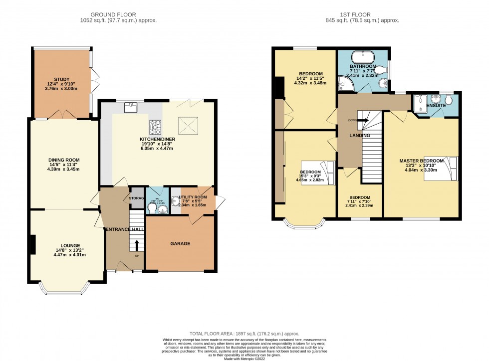 Floorplan for Kenilworth Avenue, Reading, Berkshire