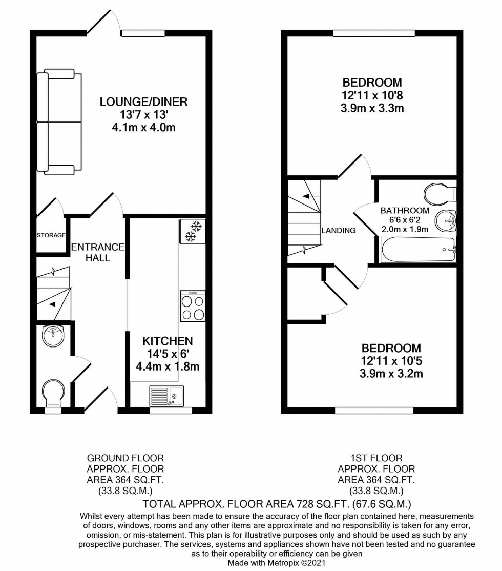 Floorplan for Tilehurst, Reading, Berkshire