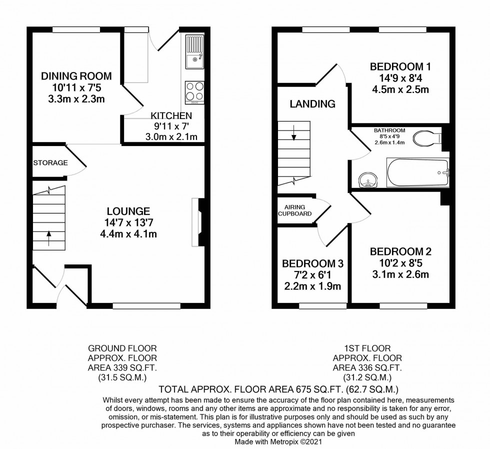 Floorplan for Calcot, Reading, Berkshire