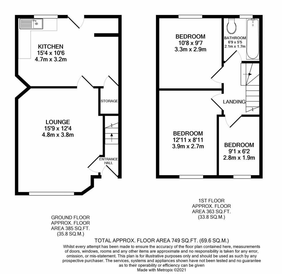 Floorplan for Tilehurst, Reading, Berkshire