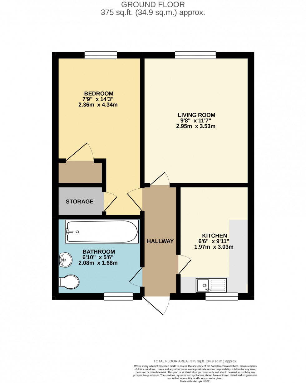 Floorplan for Calcot, Reading, Berkshire