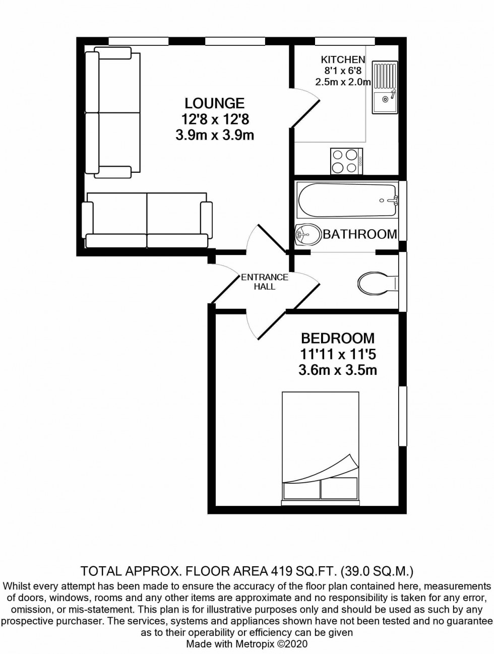 Floorplan for Brunswick Hill, Reading, Berkshire