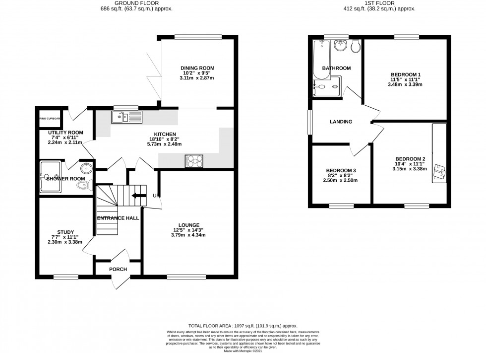 Floorplan for Tilehurst, Reading, Berkshire