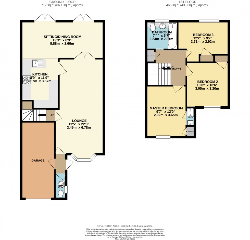 Floorplan for Tilehurst, Reading, Berkshire