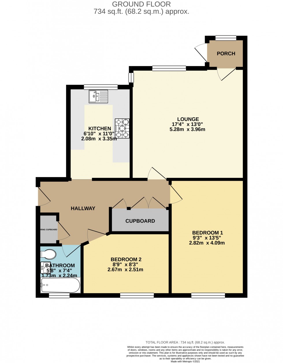 Floorplan for Calcot, Reading, Berkshire