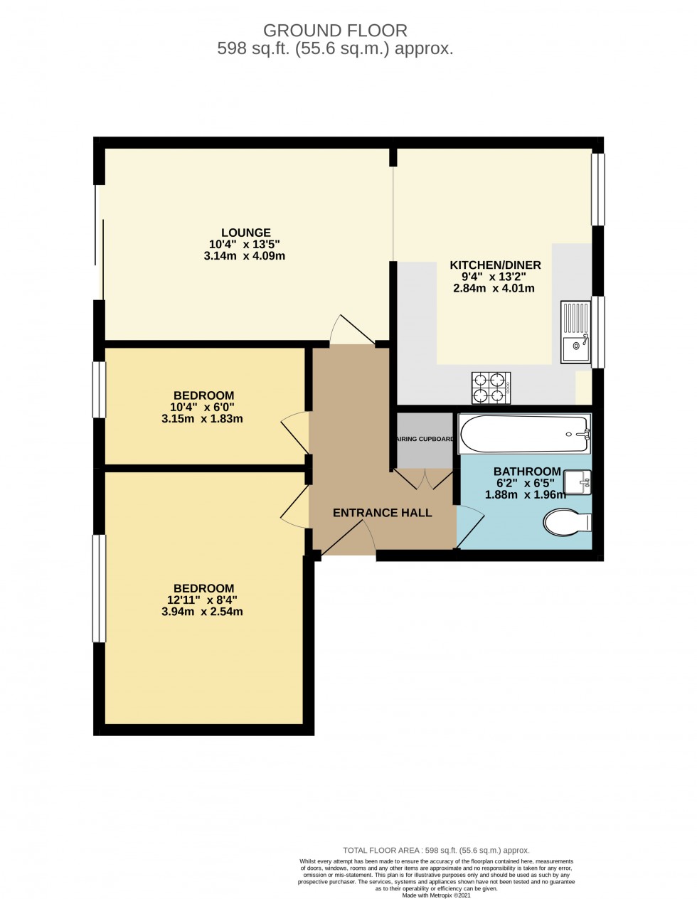 Floorplan for Coley, Reading, Berkshire