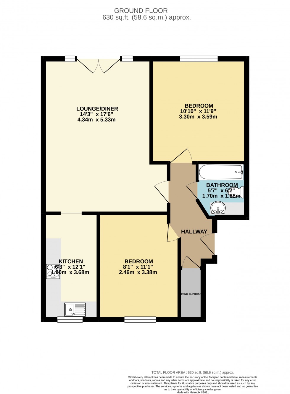 Floorplan for Oxford Road, Reading, Berkshire