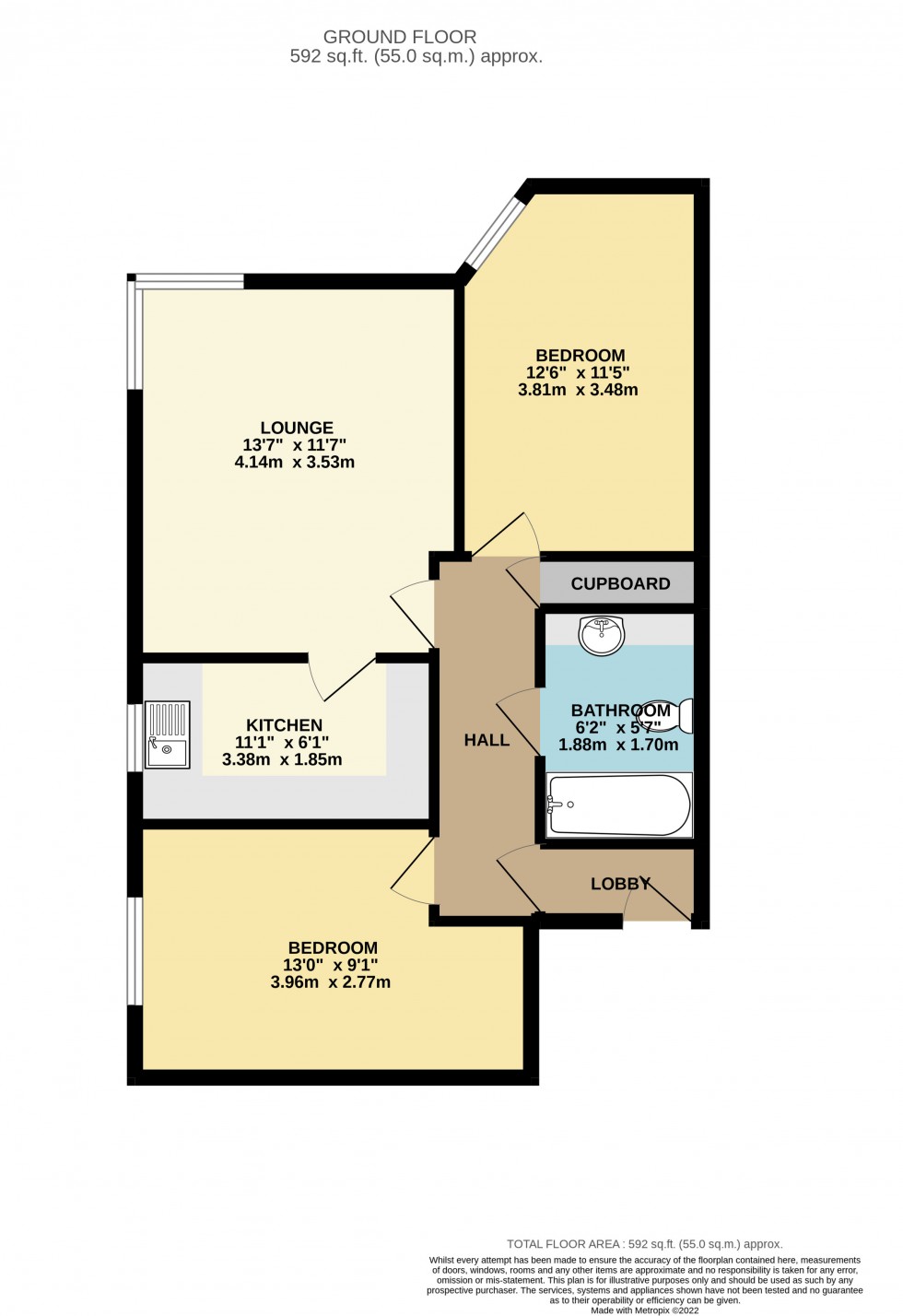 Floorplan for Oxford Road, Reading, Berkshire