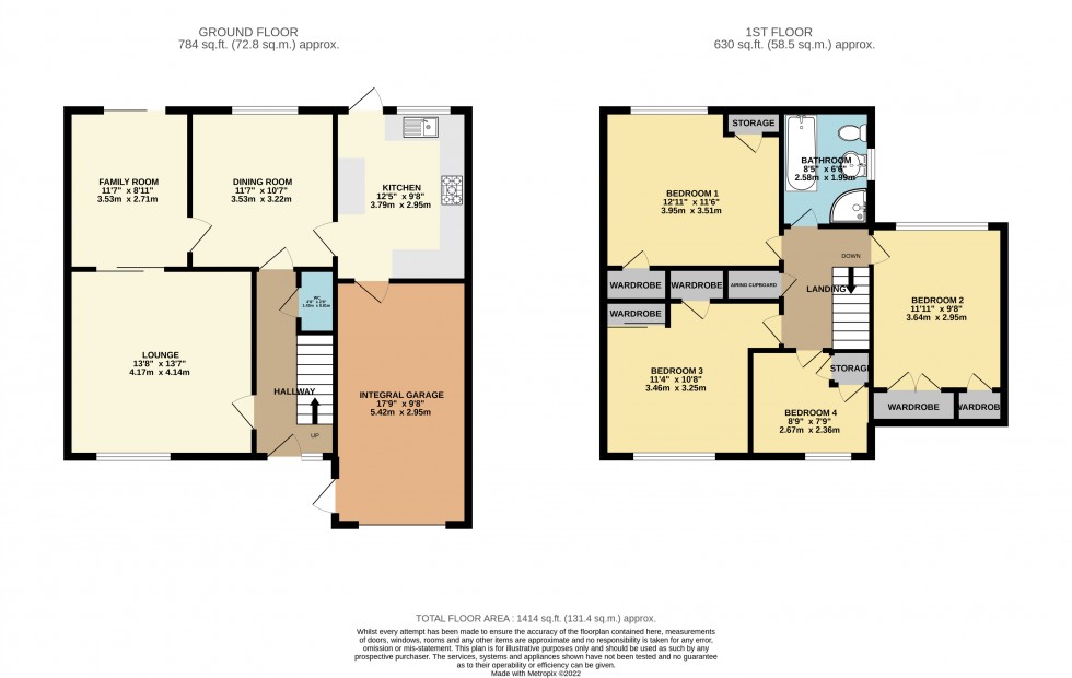 Floorplan for Calcot, Reading, Berkshire