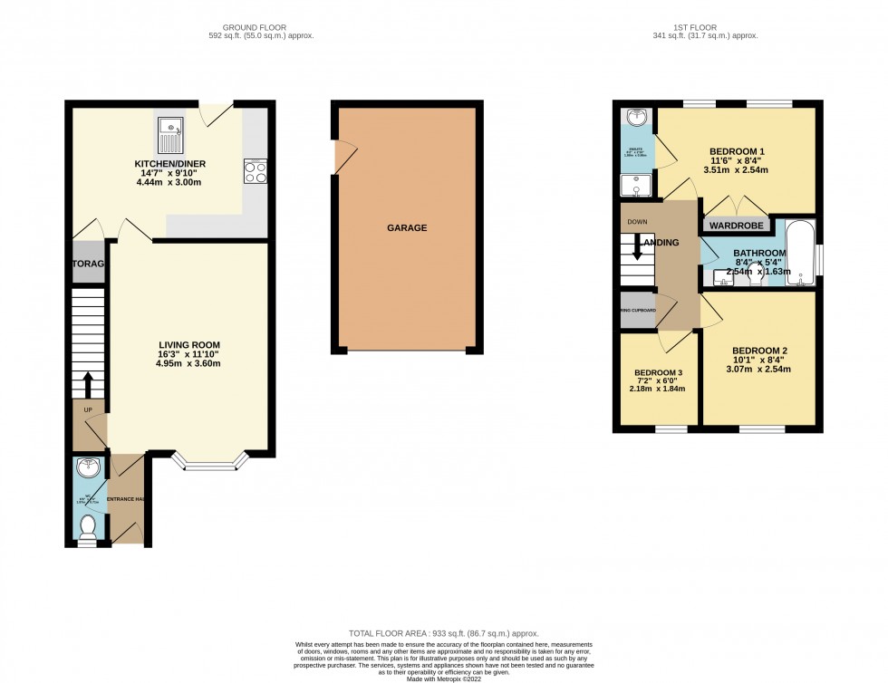 Floorplan for Calcot, Reading, Berkshire