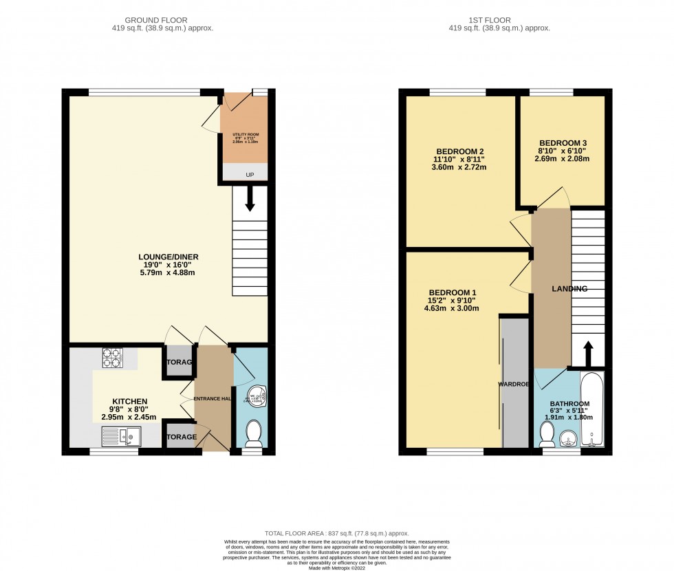 Floorplan for Tilehurst, Reading, Berkshire