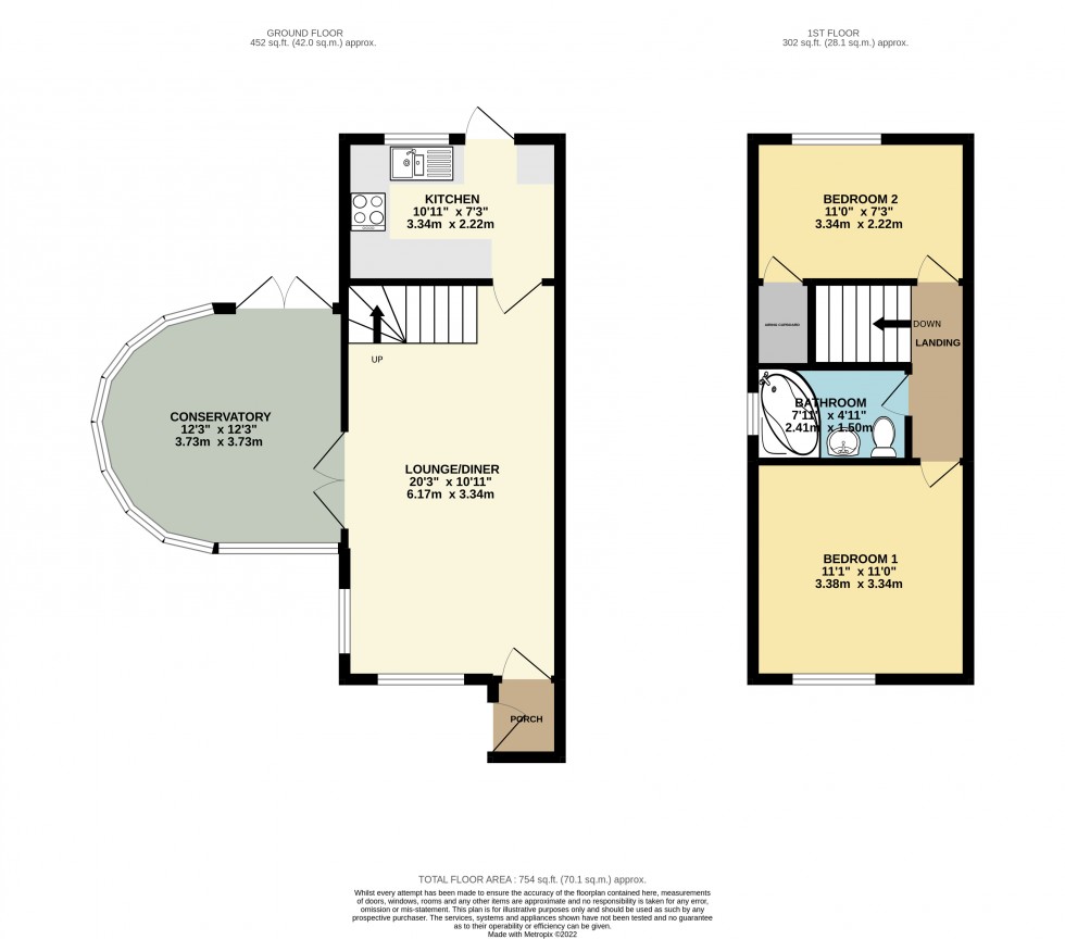 Floorplan for Calcot, Reading, Berkshire