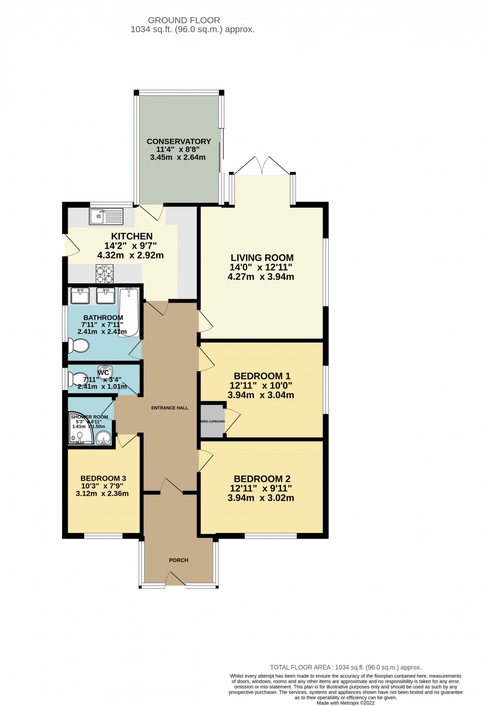 Floorplan for Calcot, Reading, Berkshire