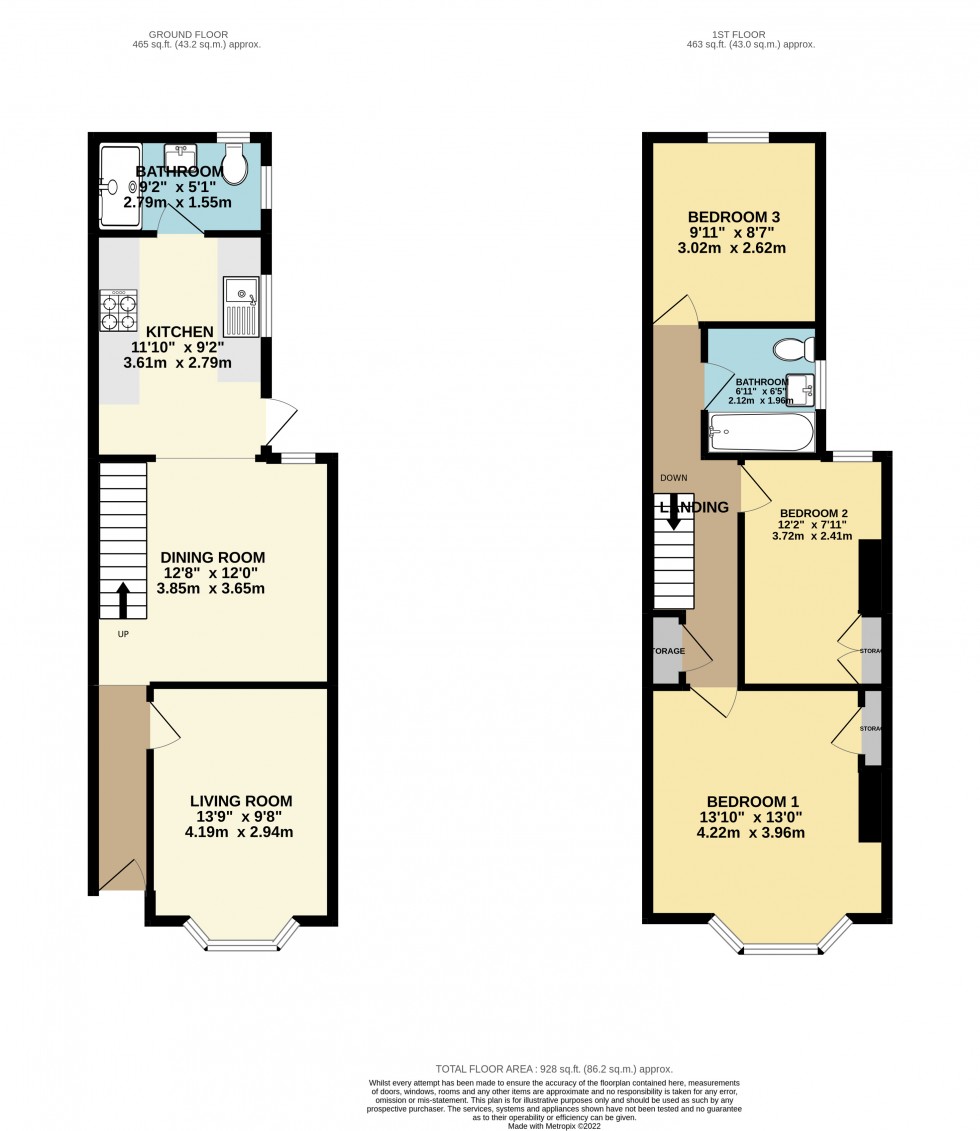 Floorplan for Elm Park Road, Reading, Berkshire