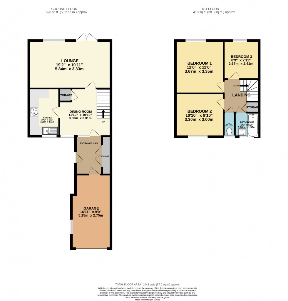 Floorplan for Kirton Close, Reading, Berkshire