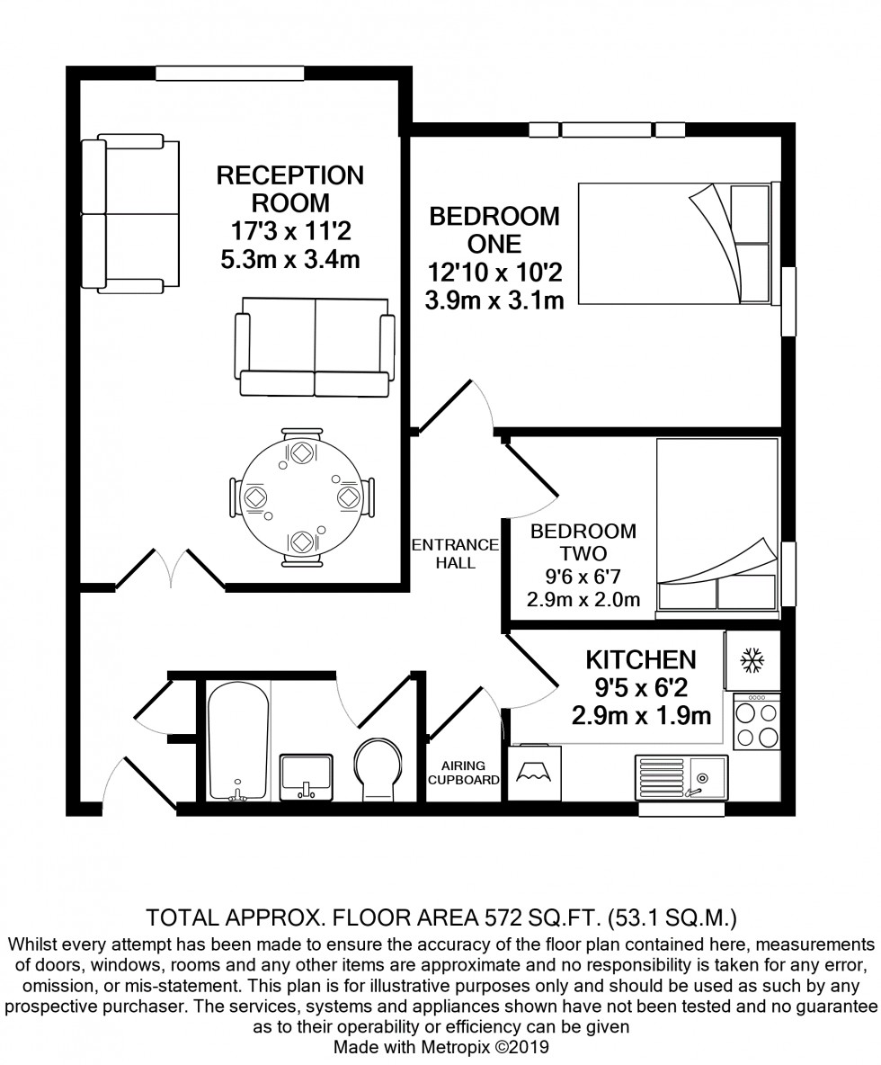 Floorplan for Elm Park Court, Reading, Berkshire