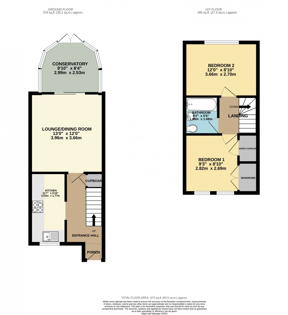 Floorplan for Calcot, Reading, Berkshire