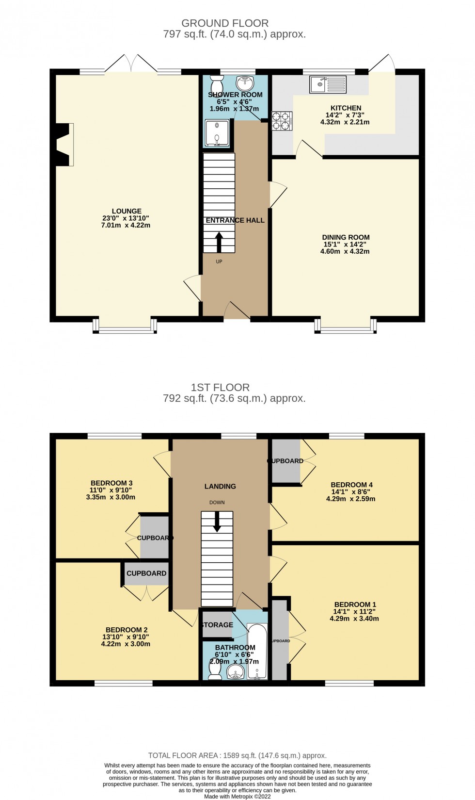 Floorplan for Berkeley Avenue, Reading, Berkshire