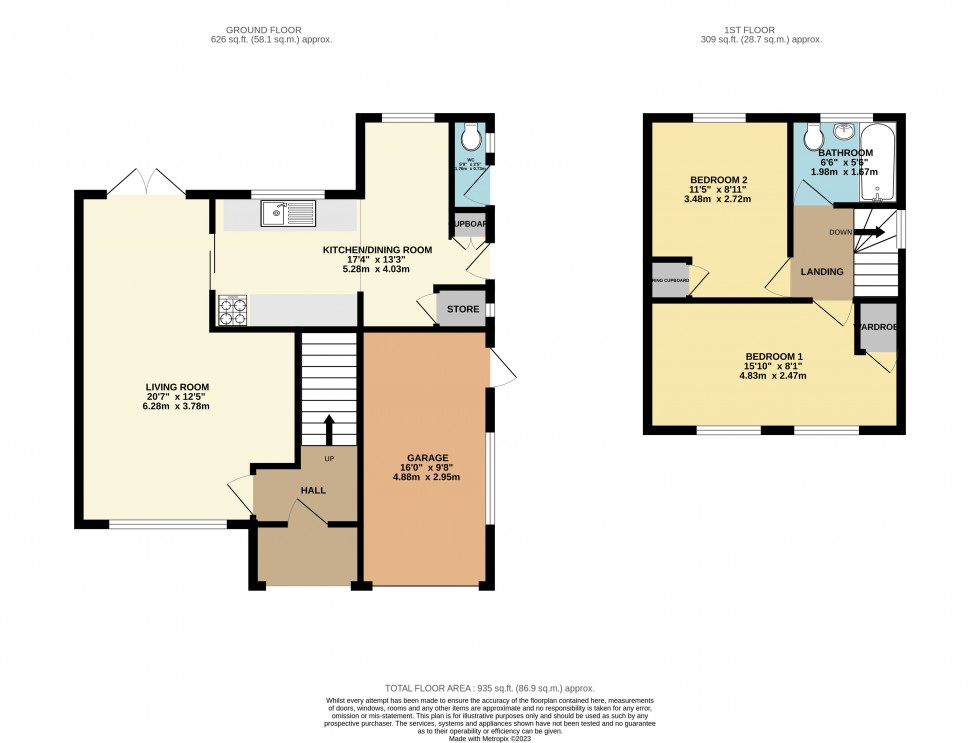 Floorplan for Tilehurst, Reading, Berkshire