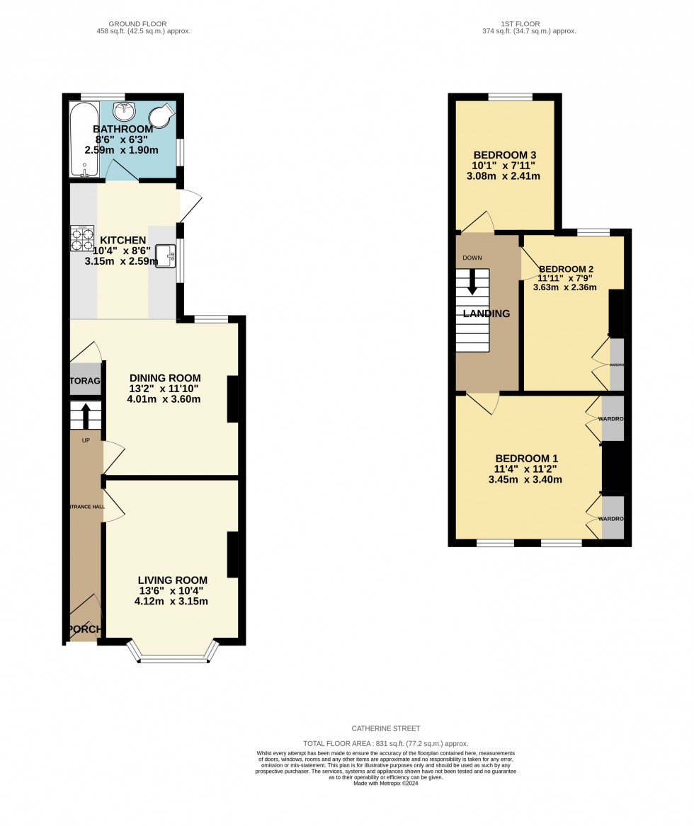 Floorplan for Catherine Street, Reading, Berkshire