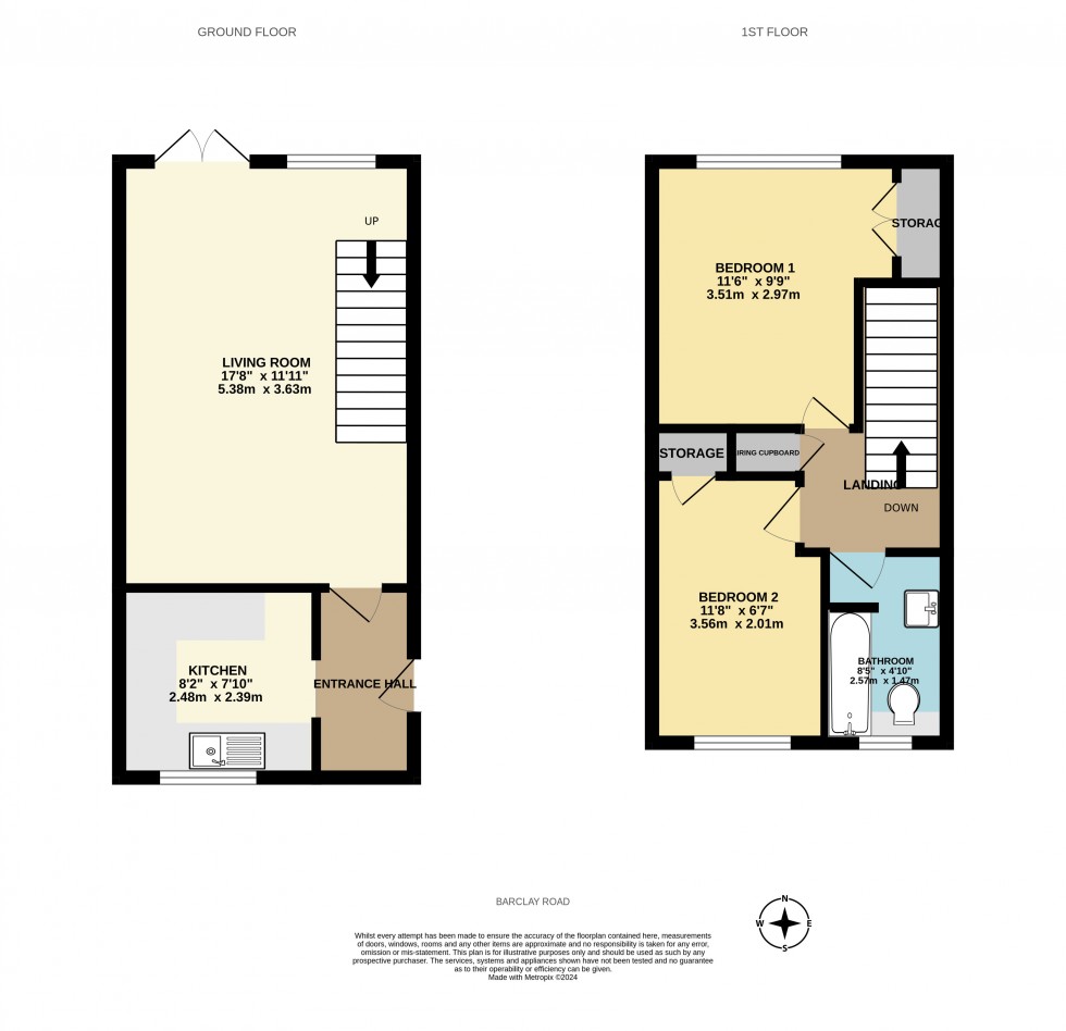 Floorplan for Calcot, Reading, Berkshire