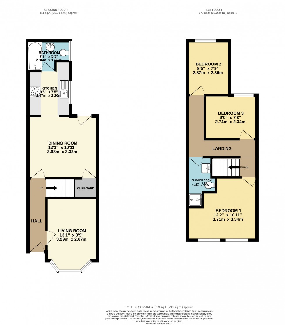 Floorplan for Shaftesbury Road, Reading, Berkshire