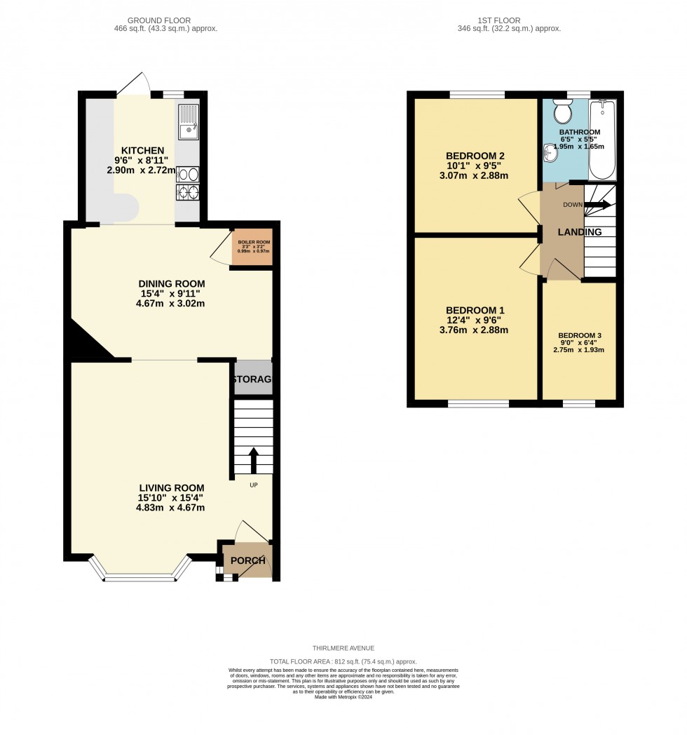 Floorplan for Tilehurst, Reading, Berkshire