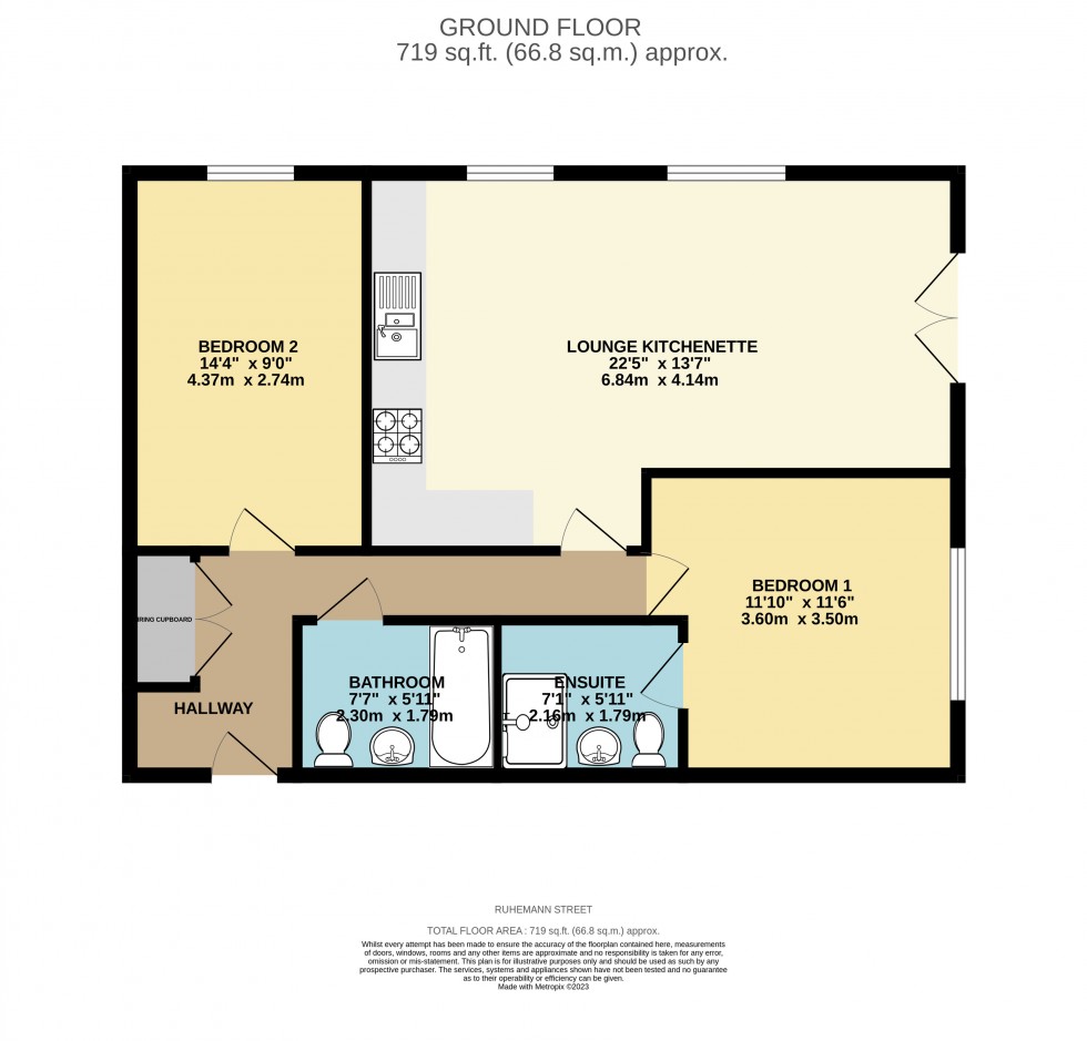 Floorplan for Ruhemann Street, Reading, Berkshire