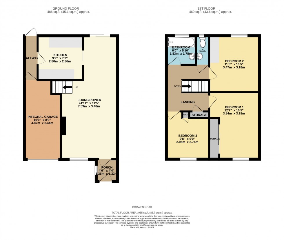 Floorplan for Tilehurst, Reading, Berkshire