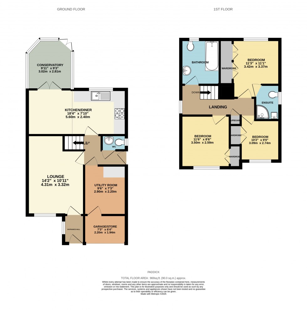 Floorplan for Lower Earley, Reading, Berkshire