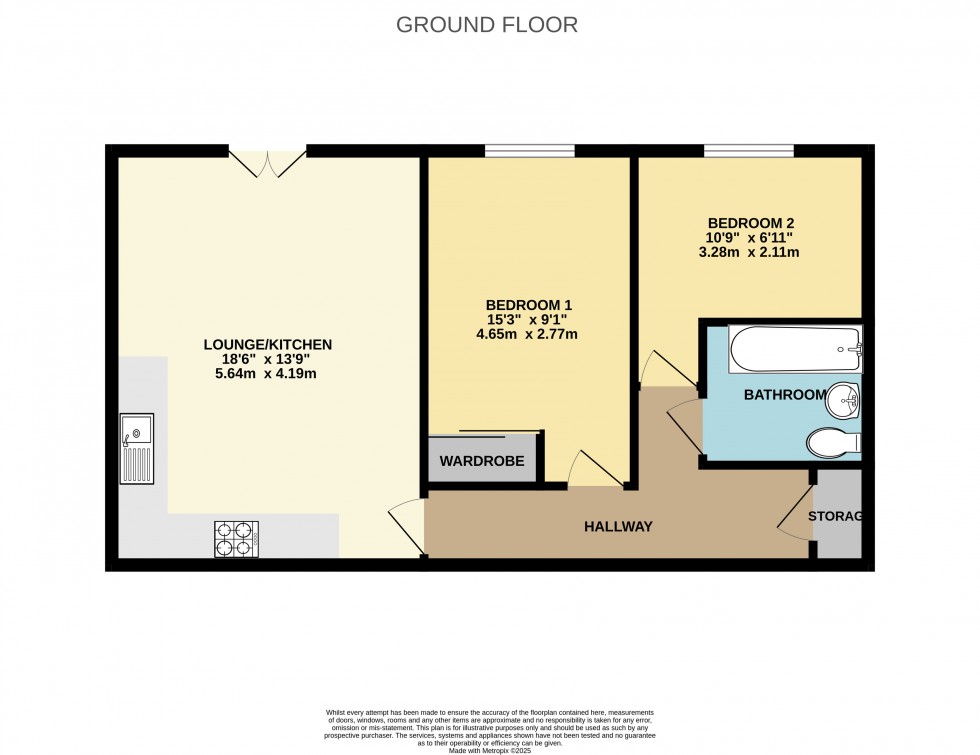 Floorplan for Calcot, Reading, Berkshire