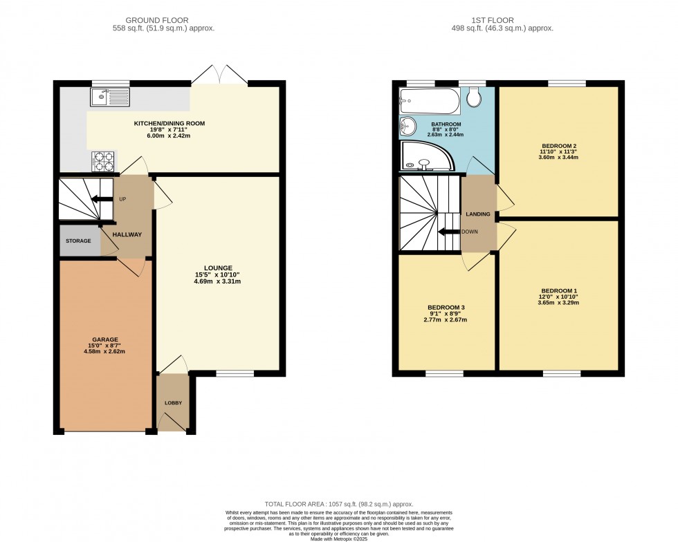 Floorplan for Lower Earley, Reading, Berkshire