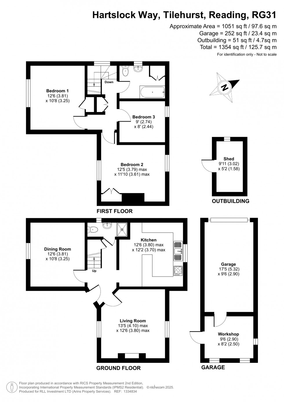 Floorplan for Tilehurst, Reading, Berkshire