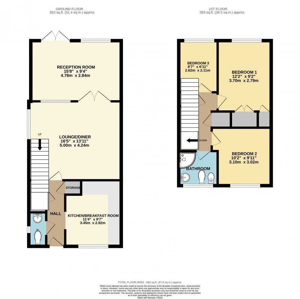 Floorplan for Calcot, Reading, Berkshire